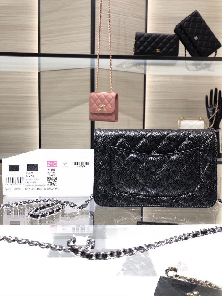 The Chanel bag AP0250Y from the WOC Wealth Pack collection embodies luxury elegance an