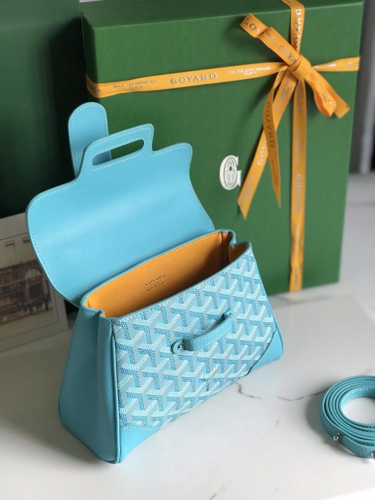 Fashion is all about expressing oneself and the Goyard Sagon mini bag in Turquoise Blue a