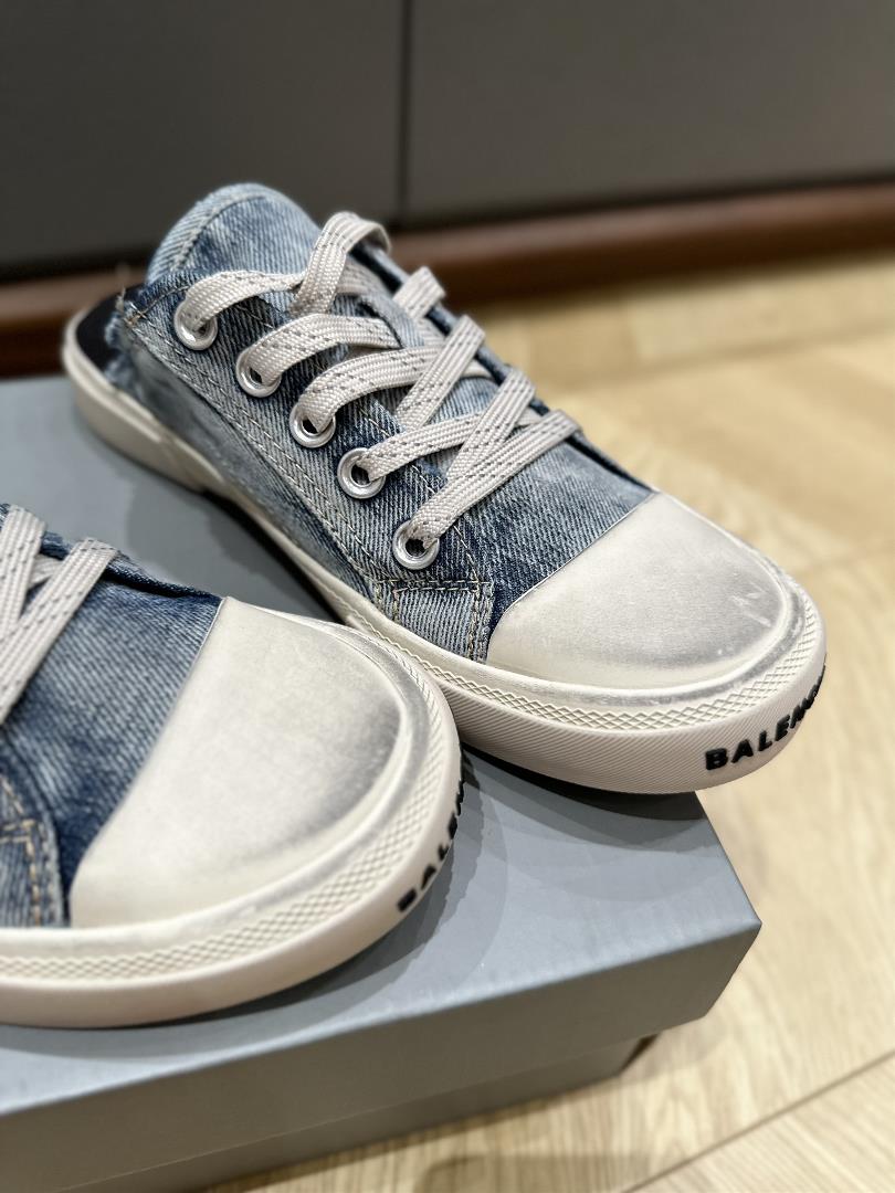 Denim colorBalen Paris vintage canvas shoes Size35363738394041424344 orderprofessional luxury 