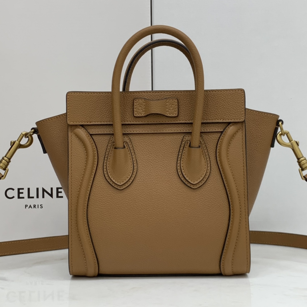 New version of CELINE smiley bag  original overseas single parallel cargo 20CM LUGGAGE calfski