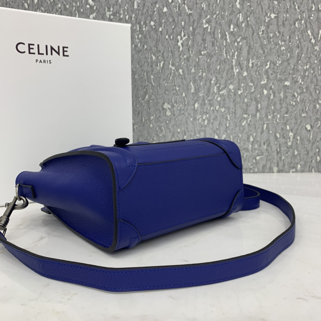 New version of CELINE smiley bag  original overseas single parallel cargo 20CM LUGGAGE calfski