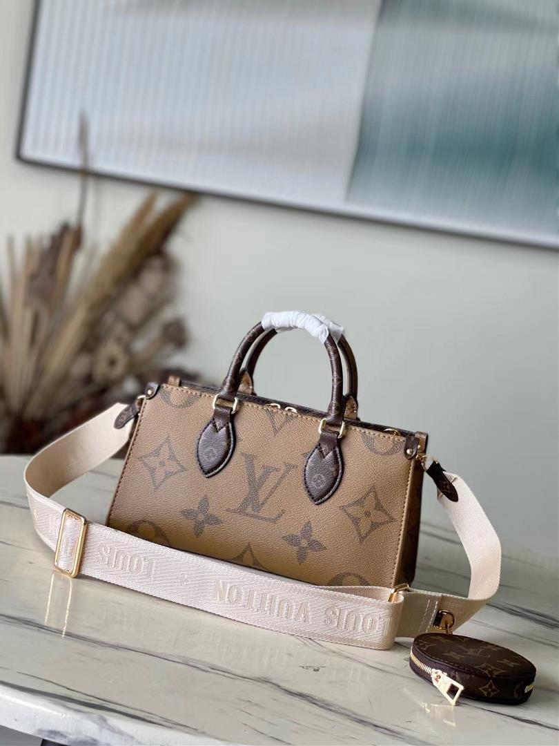 The toplevel original M46653 On The Go Tote bag combines Giant Monogram and Monogram Reve