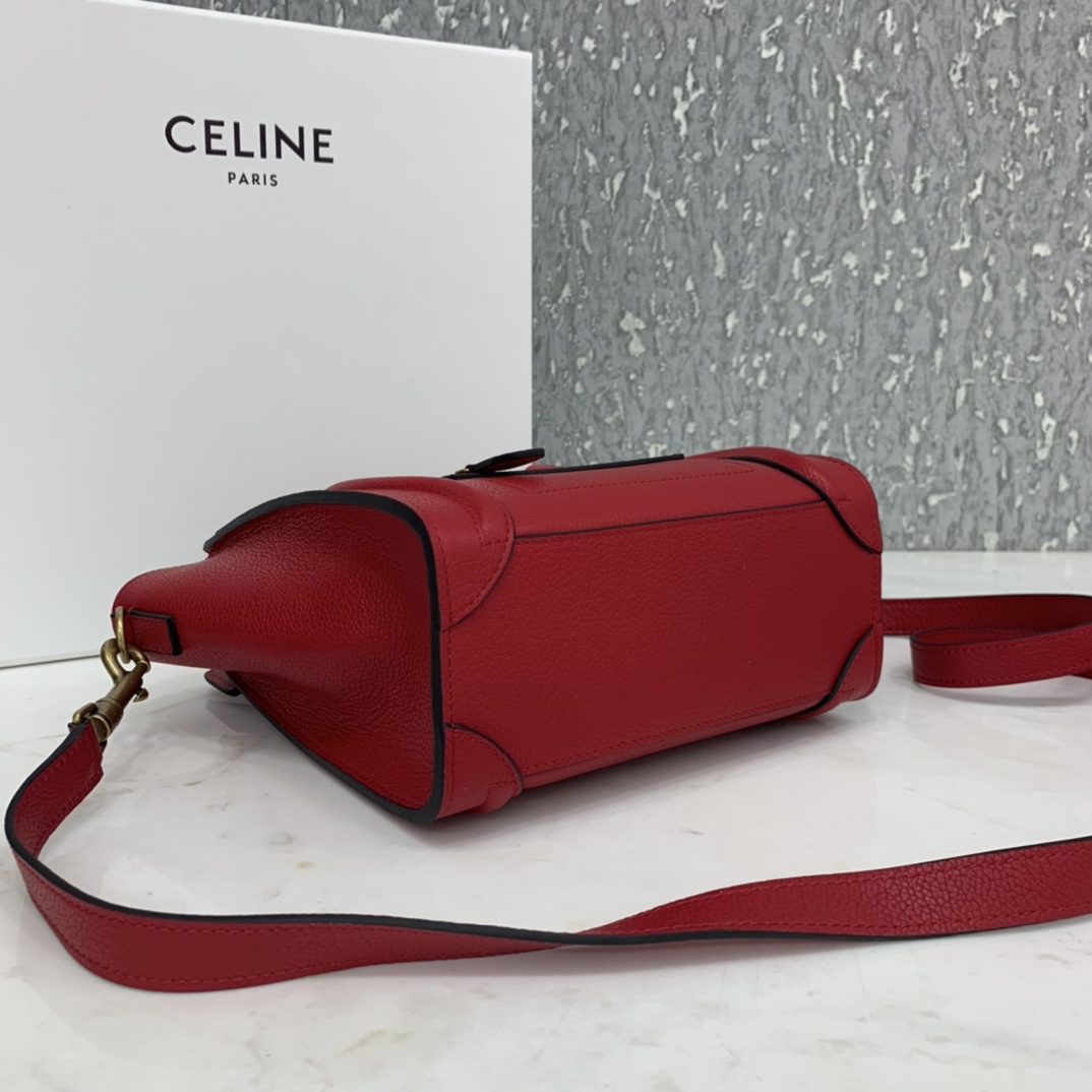 New version of CELINE smiley bag  original overseas single parallel cargo 20CM LUGGAGE calfski