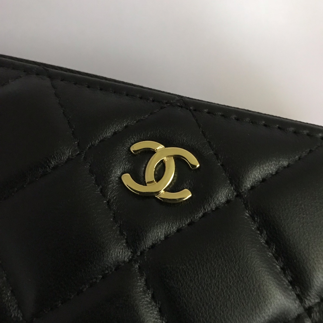 chanel The classic cf long zipper bag arrives Imported lambskin rhombus pattern very att