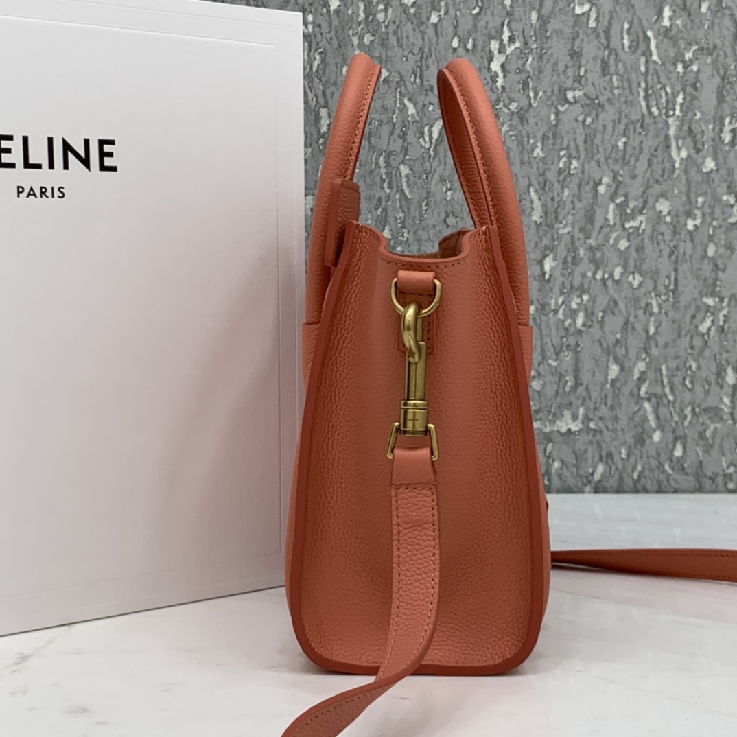 New version of CELINE smiley bag  original overseas single parallel cargo 20CM LUGGAGE calfski