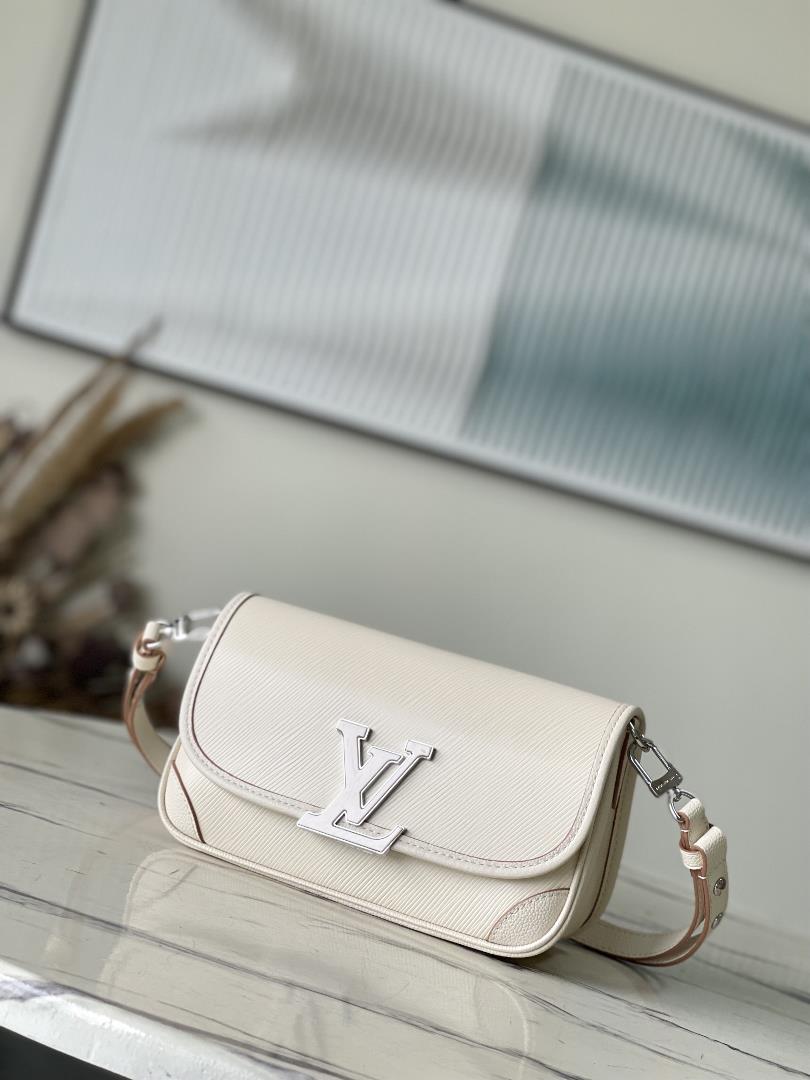 M59457 59386 Off White This Buci handbag is made of iconic Epi leather with smooth leather accents