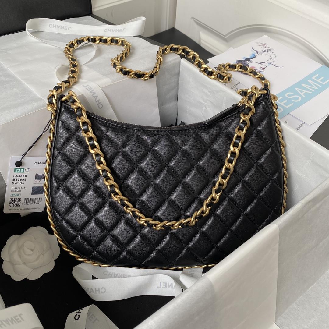 Chanel Xi Leather Bag 23B New AS4368 The newly designed hobo binding is adorned with exqui