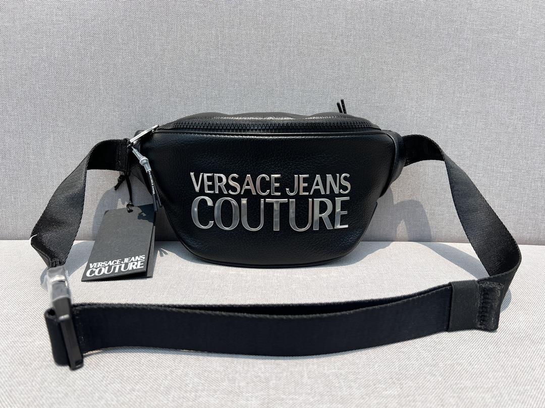 versace Jeans Coutures new litchi pattern waist bag chest bag diagonal backpack Versace sub brand