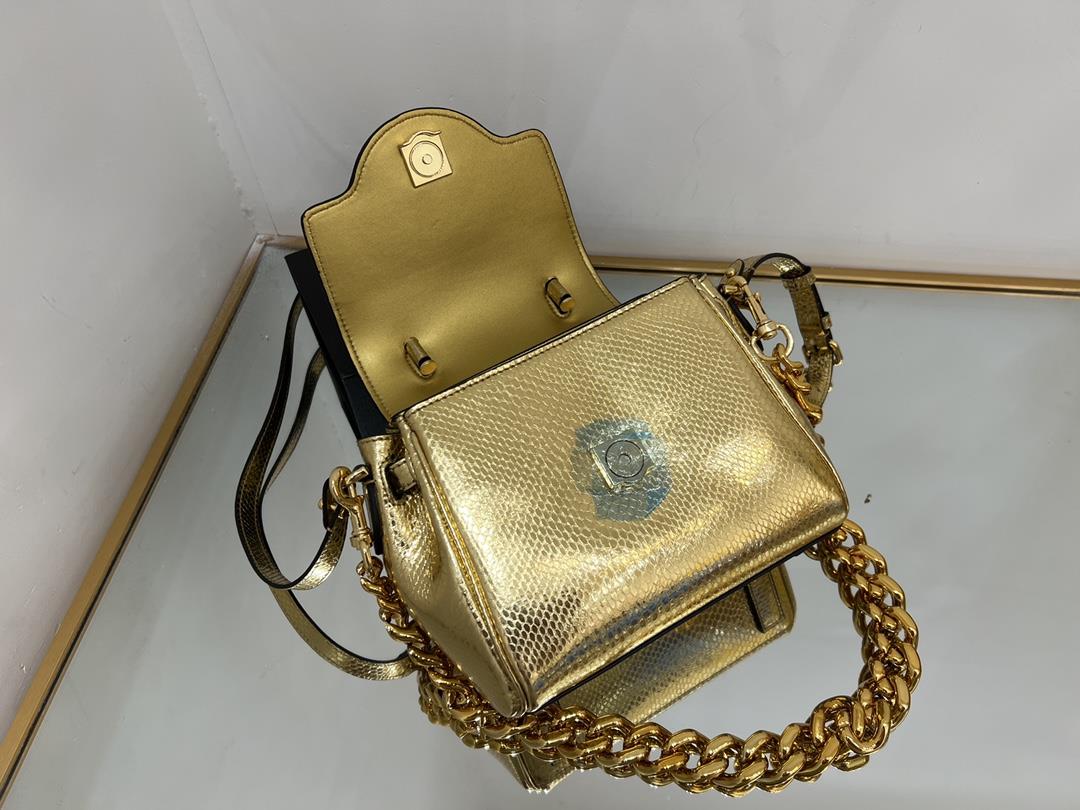 Small Golden SnakeVerace LaMedusa SpringSummer series handbags wuy Zheng Xiuwen Left Bank