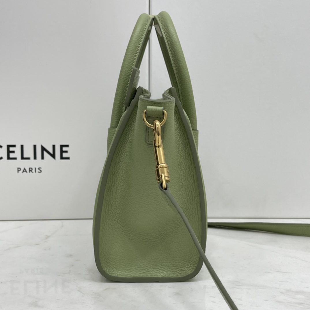 CELINE classic smiley bag  overseas original single parallel small 20CM LUGGAGE color calfskin