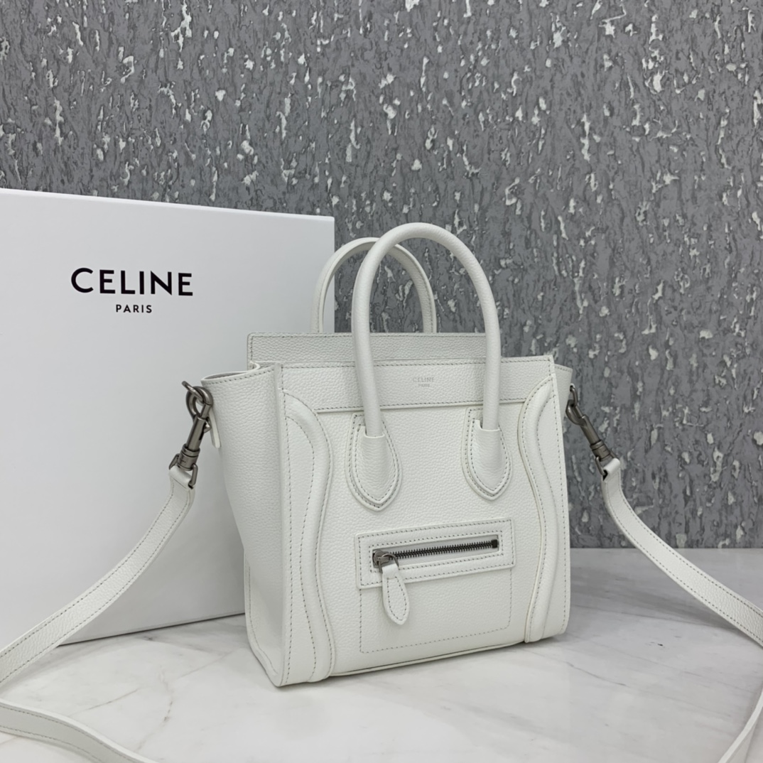 New version of CELINE smiley bag  original overseas single parallel cargo 20CM LUGGAGE calfski