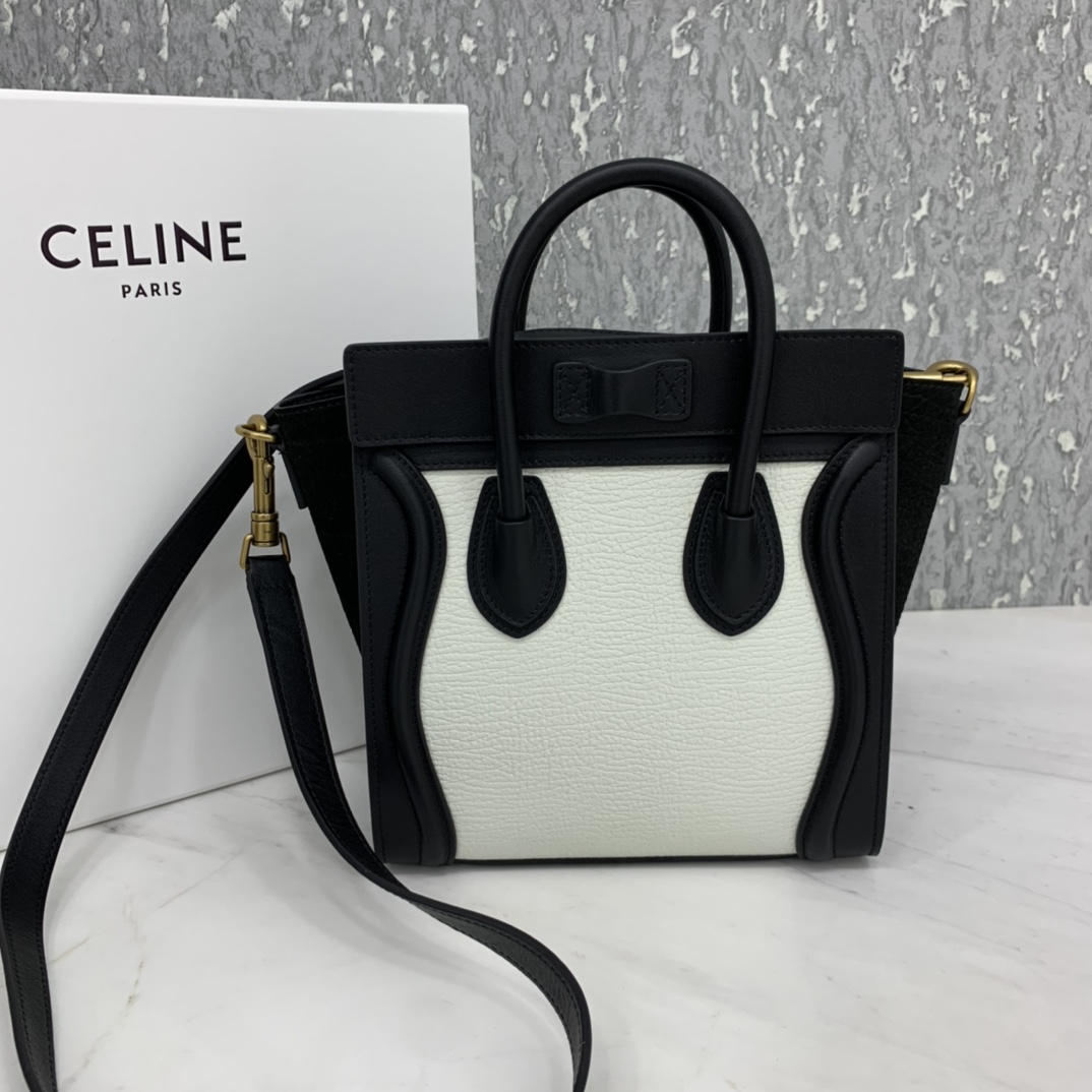 New version of CELINE smiley bag  original overseas single parallel cargo 20CM LUGGAGE calfski