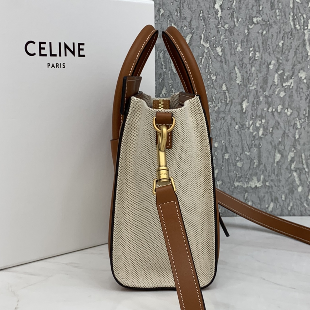 New version of CELINE smiley bag  original overseas single parallel cargo 20CM LUGGAGE calfski