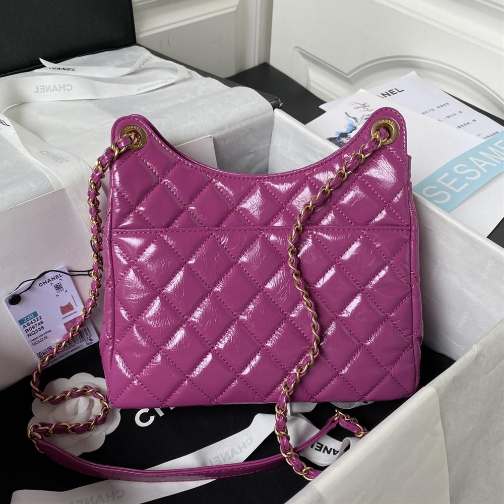 The mid size Chanel 23B AS4322 oil wax leather hobo stable shoulder bag has the highest at