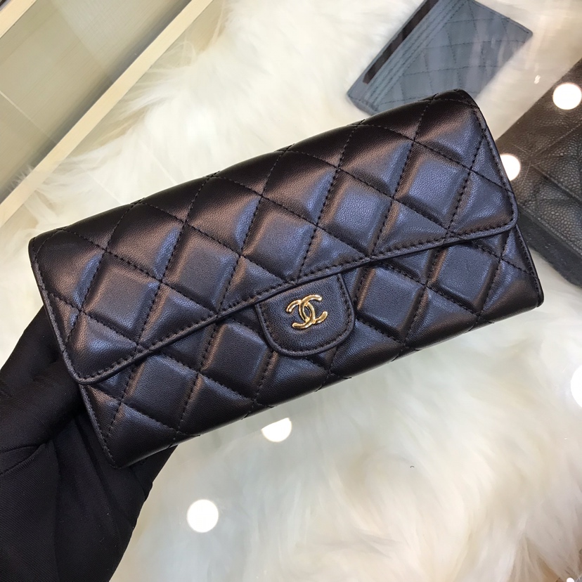 CHANEL classic cf long wallet arrival The grid pattern of imported lambskin  is very attractive