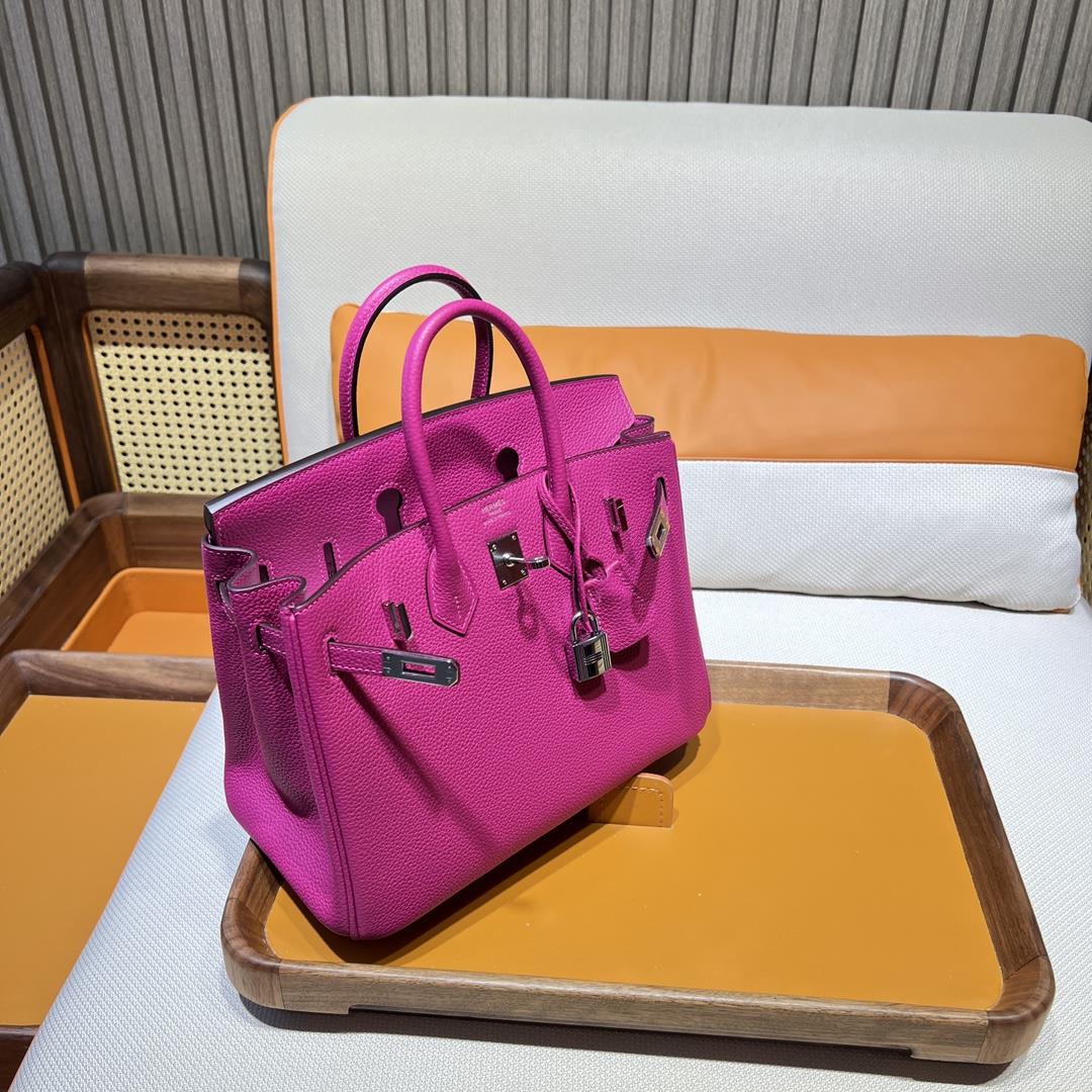 Birkin 25 Platinum Togo L3 Rose Purple Rose Pourpre Inner Seam Silver Button Purchase Level To