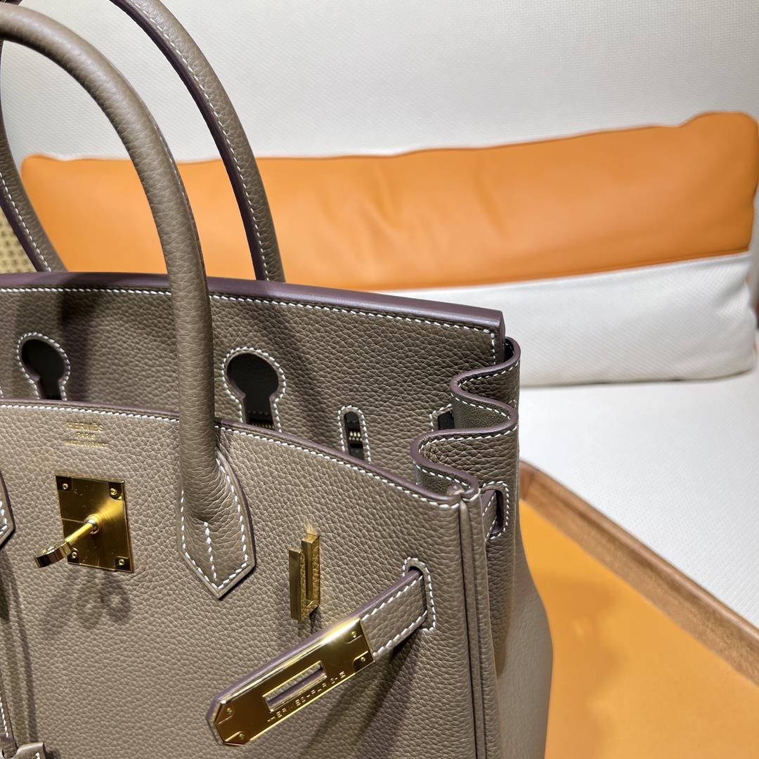 Birkin 30 Platinum Togo 18 Etoupe Elephant Grey Inner Seam Gold Buckle Purchase Level Top Orig