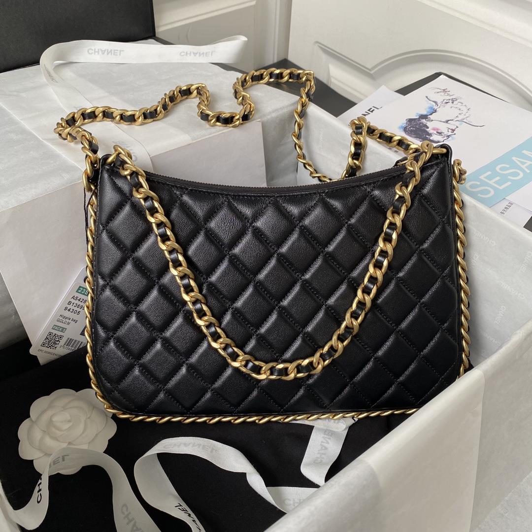 Chanel Xi Leather Bag 23B New AS4287The newly designed hobo binding is adorned with exquis