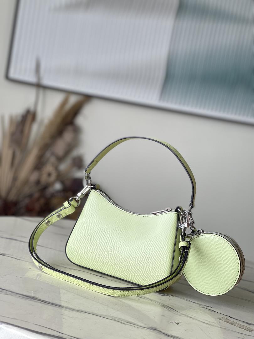 MARELLINI New Color M22651 20998 Apple Green The Marellini handbag features iconic Epi lea