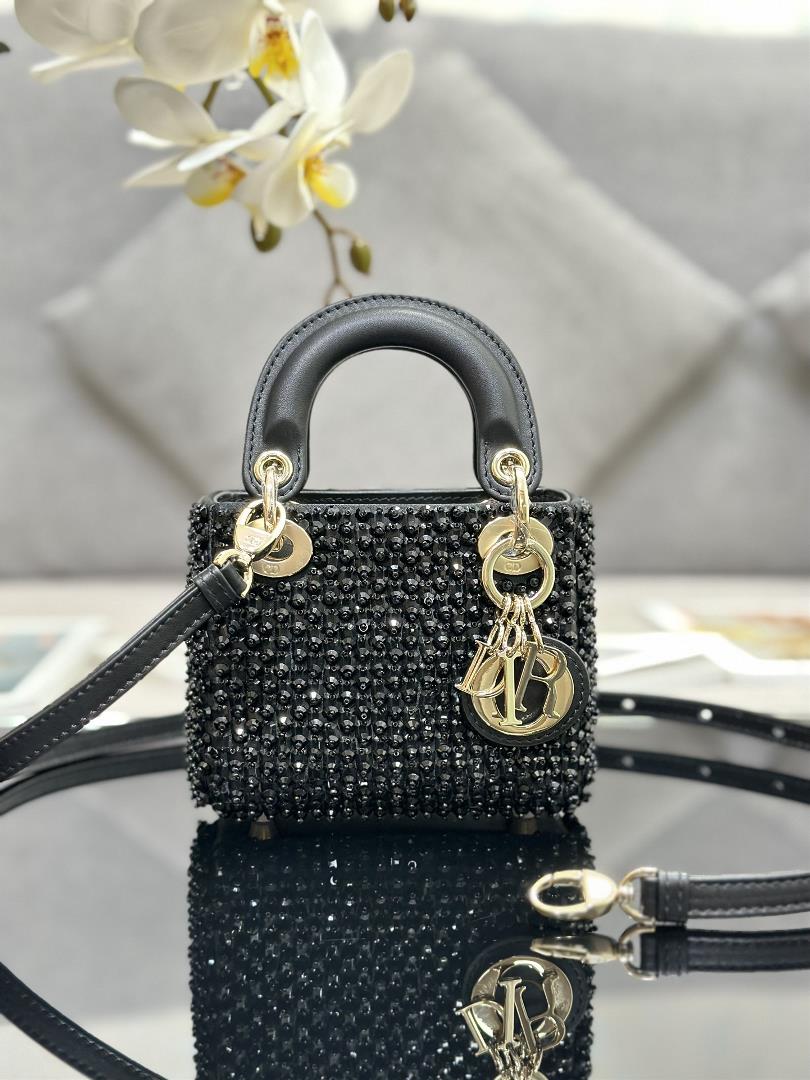 The minimalist aesthetic of the Lady Dior collection featuring embroidered honey beads and lamb ten