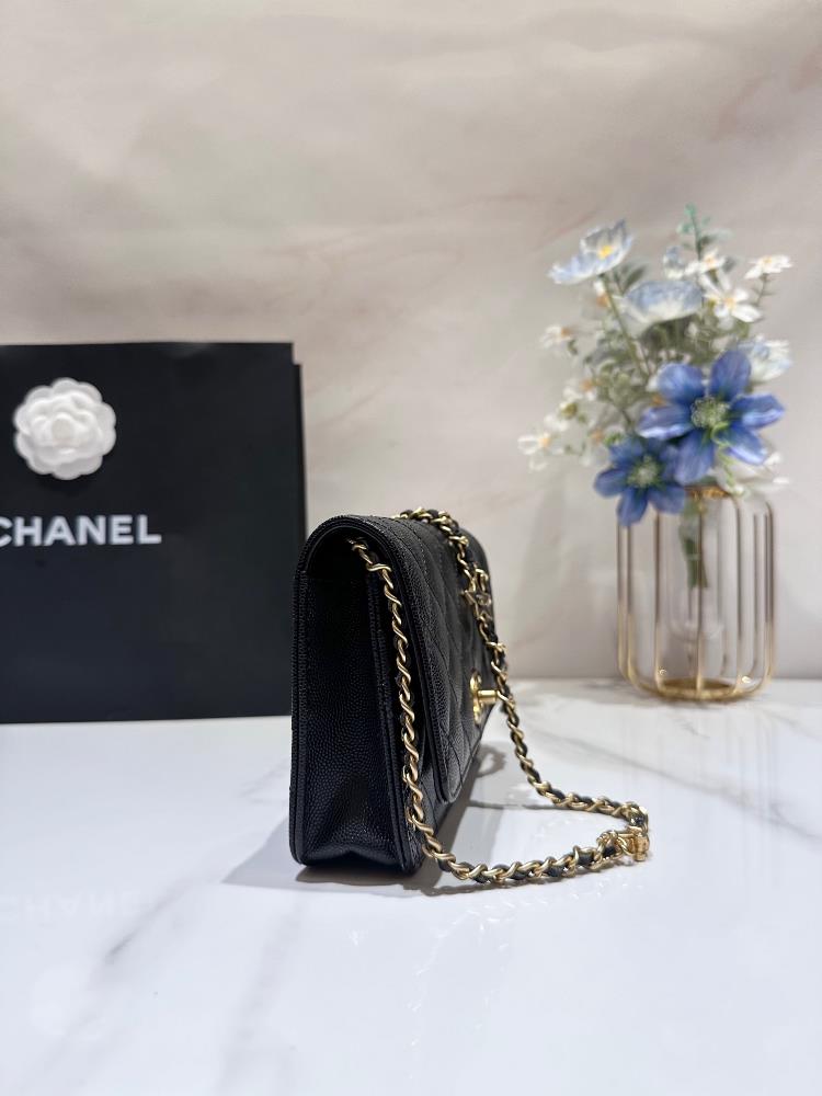 The Chanel Badge Series Mini WOC is a smaller version of the classic Chanel Bag but it is