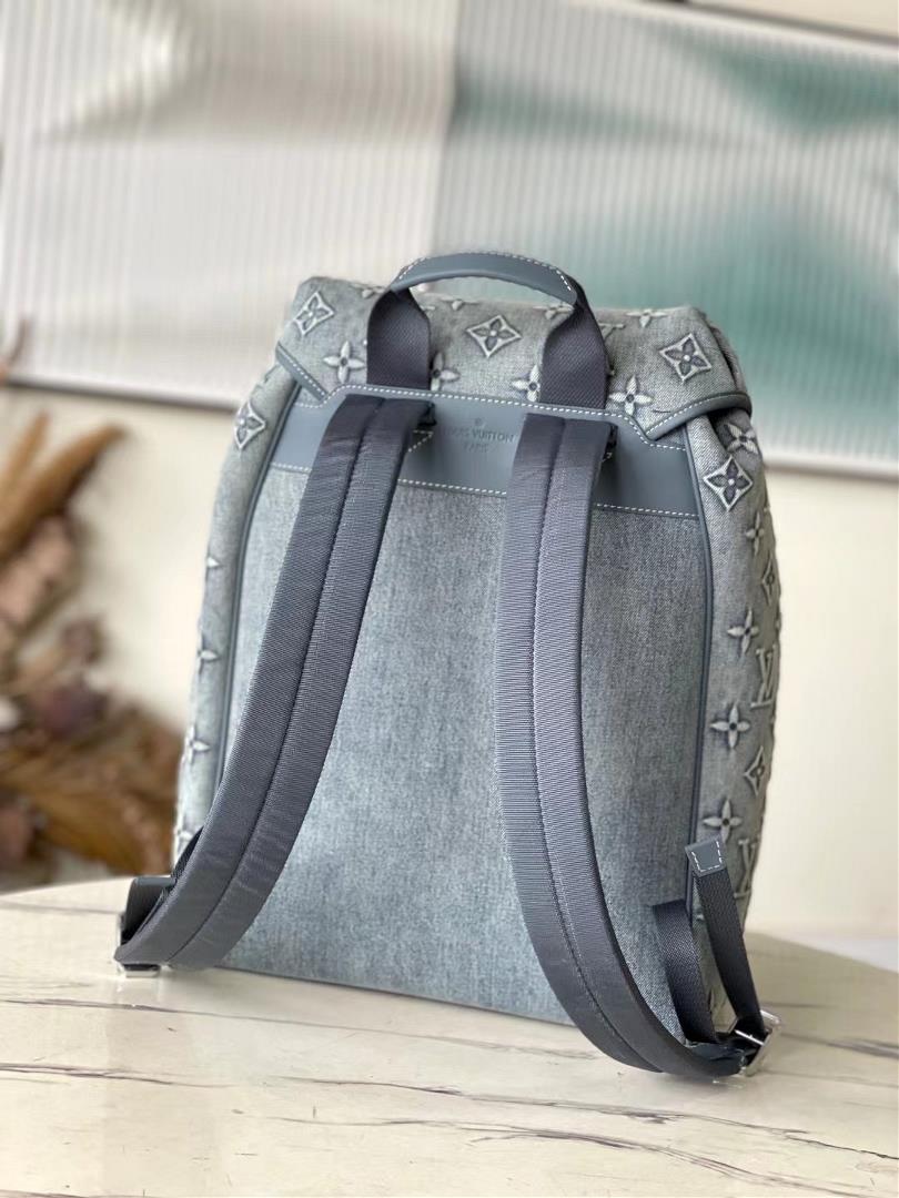 Top Original M22534 Denim Latest Montsouris Faded Denim Backpack Faded Denim Monogram Pat