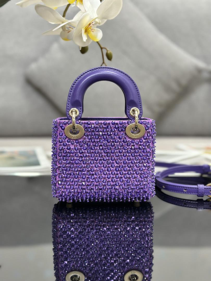 The minimalist aesthetic of the Lady Dior collection featuring embroidered honey beads an