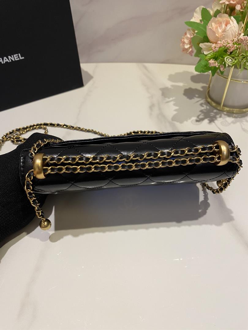 Chanel Autumn and Winter New Product Imported Oil Wax Cowhide Woc Double Gold Ball Zhaocai