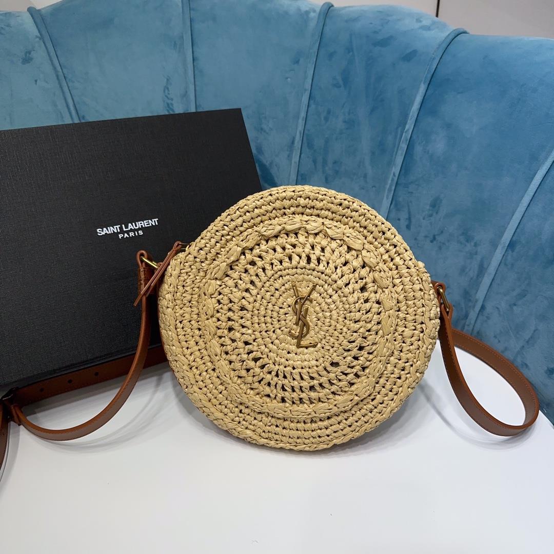 YSL straw woven bag crochet bag with exquisite and fresh texture can be easily paired with summer