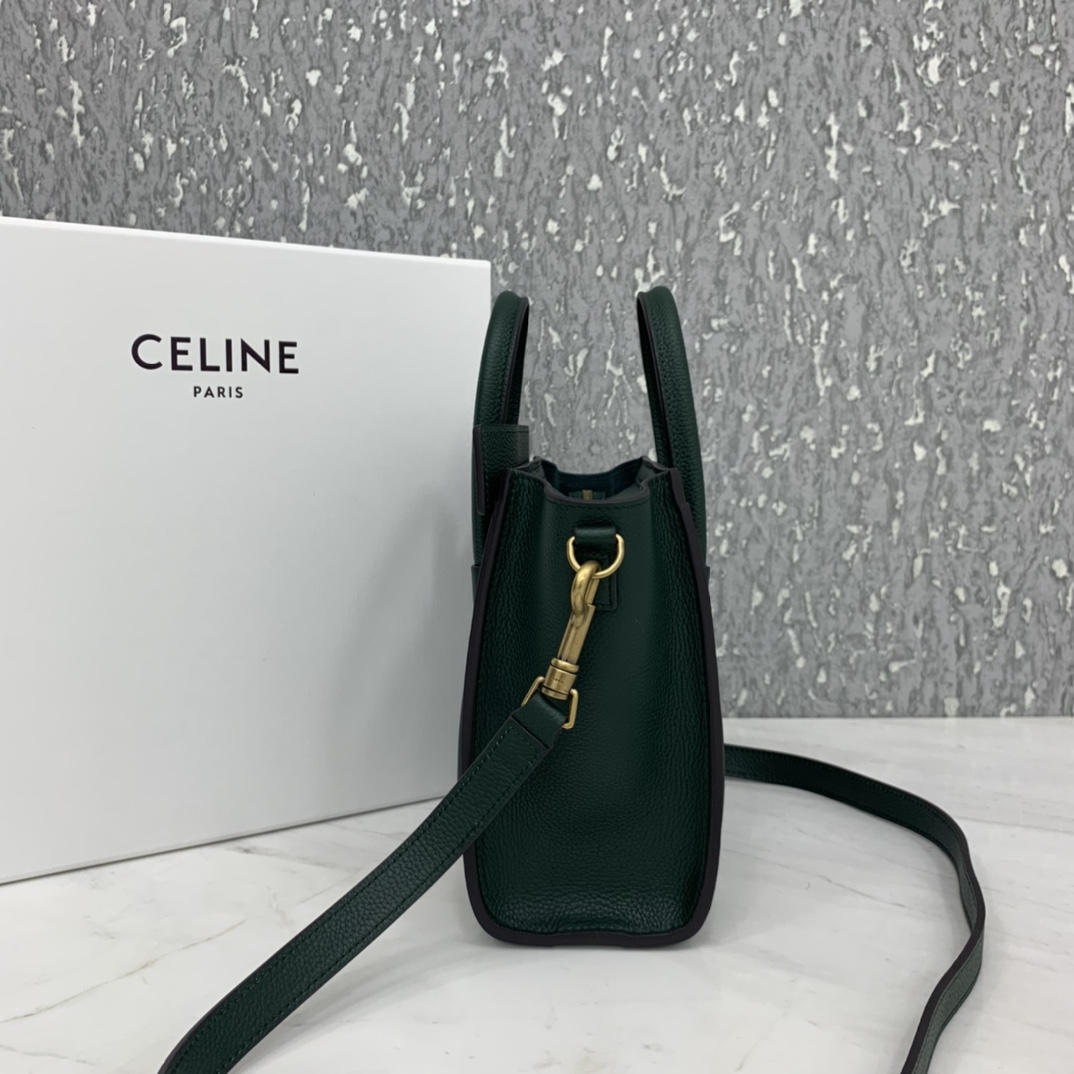 New version of CELINE smiley bag  original overseas single parallel cargo 20CM LUGGAGE calfski