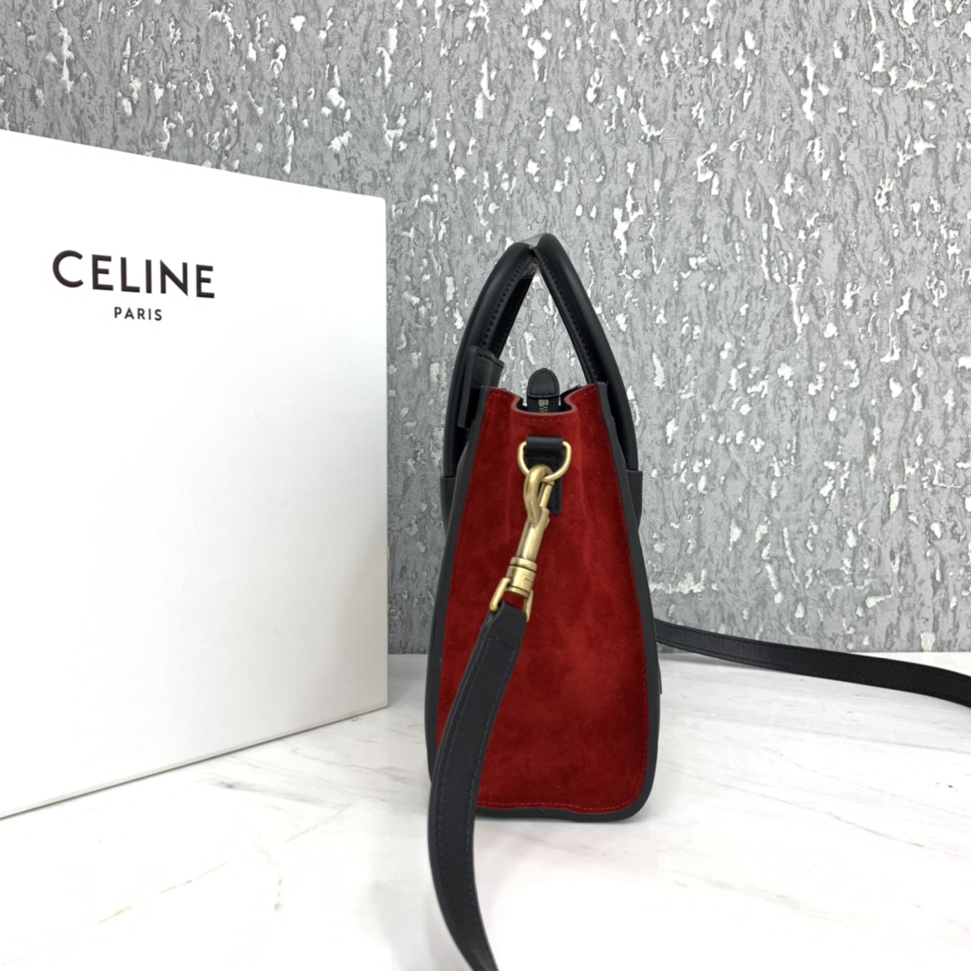 New version of CELINE smiley bag  original overseas single parallel cargo 20CM LUGGAGE calfski