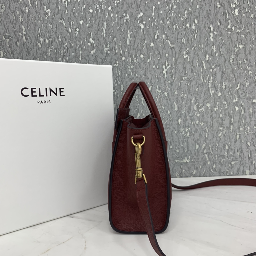 New version of CELINE smiley bag  original overseas single parallel cargo 20CM LUGGAGE calfski