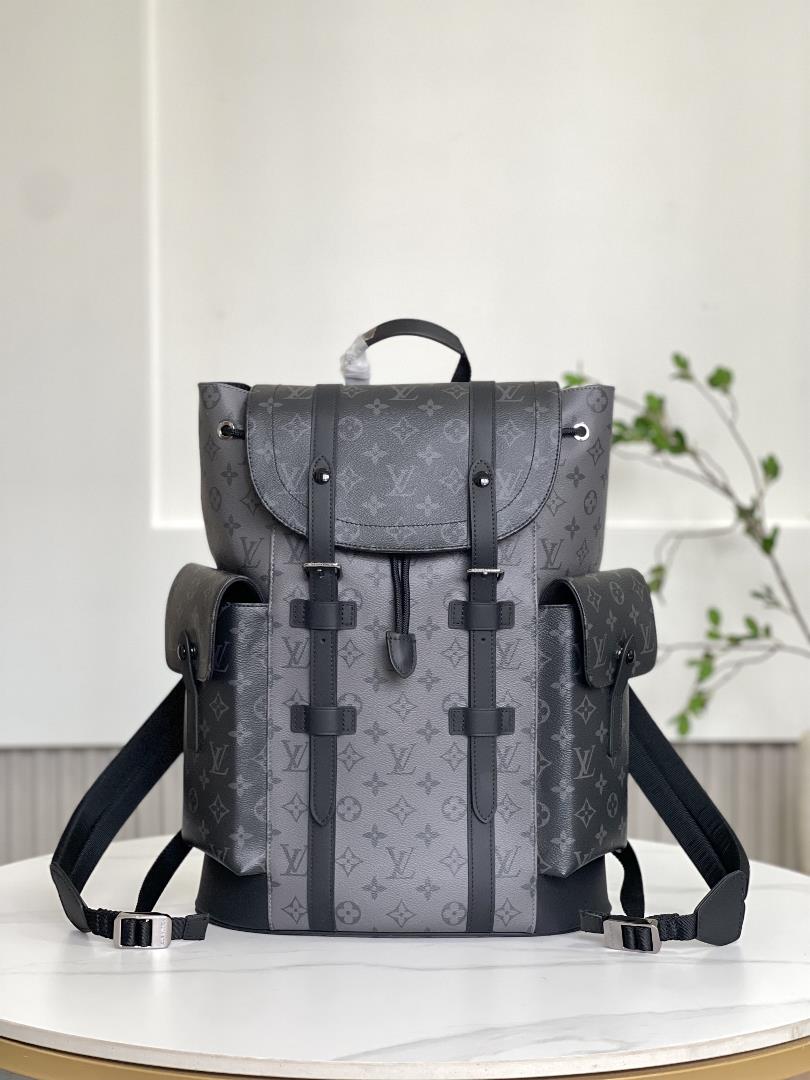 M45419 Black Grey Large 38 x 44 x 21 cmLength x Height x WidthMonogram Eclipse coated canvas and Mon
