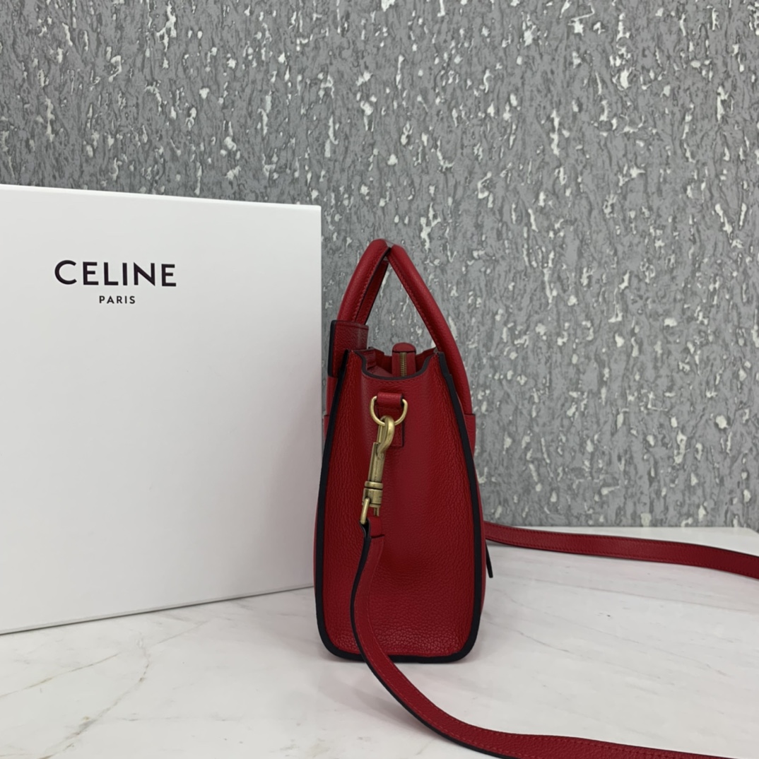 New version of CELINE smiley bag  original overseas single parallel cargo 20CM LUGGAGE calfski