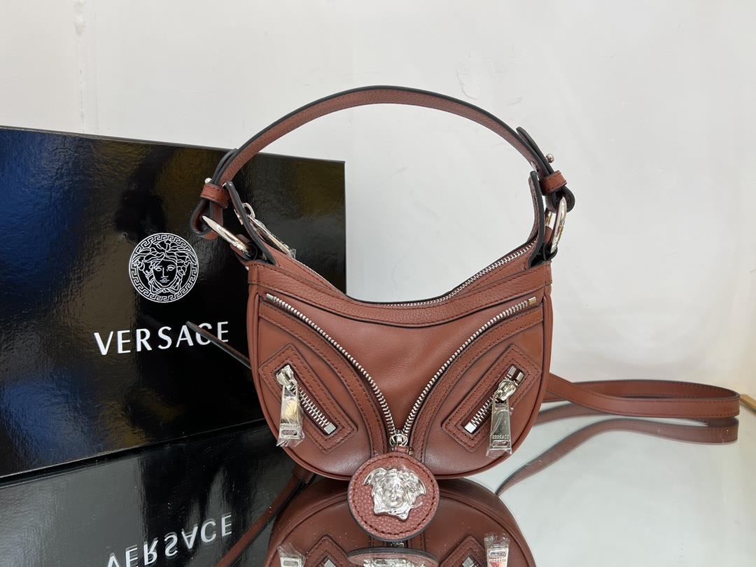 small versace versic new crescent crescent bags cross body or underarms crescent shape is chic an