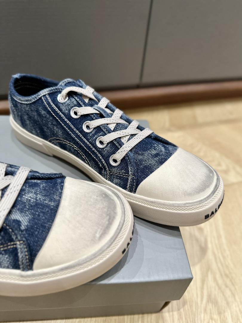 Denim colorBalen Paris vintage canvas shoes Size 35363738394041424344 orderprofessional luxury