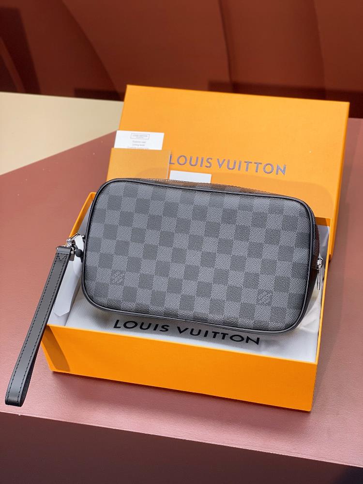 The LV N41664 wash bag is the epitome of style and functionality Its the perfect size to