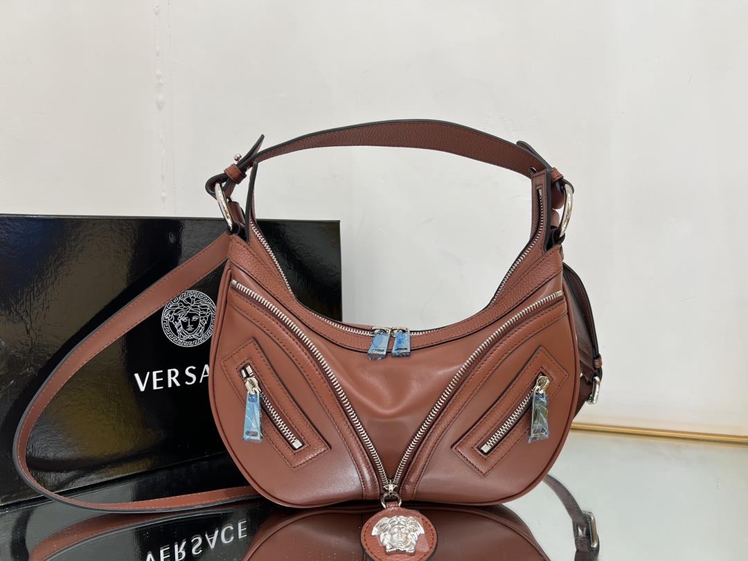 middle versace verser new crescent crescent bags crossbody or underarms crescent shape is chic and
