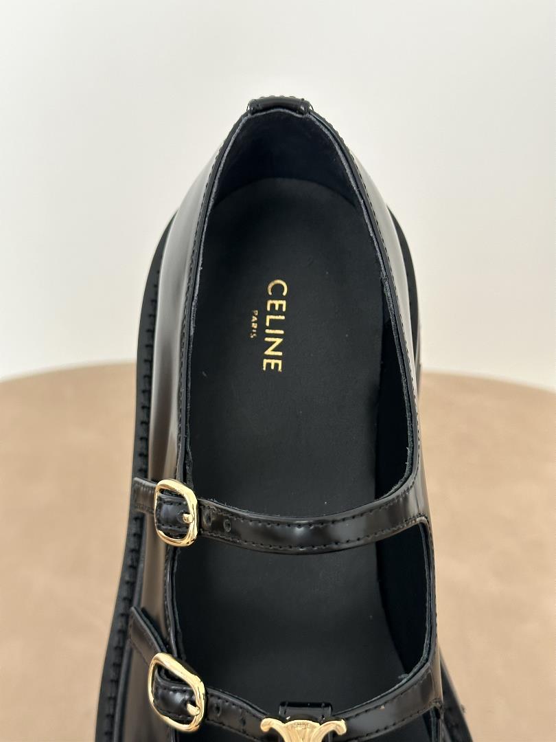 Celine thick soled Mary Jane Slipon shoe Size 3536373839 This college retro style combines Mar