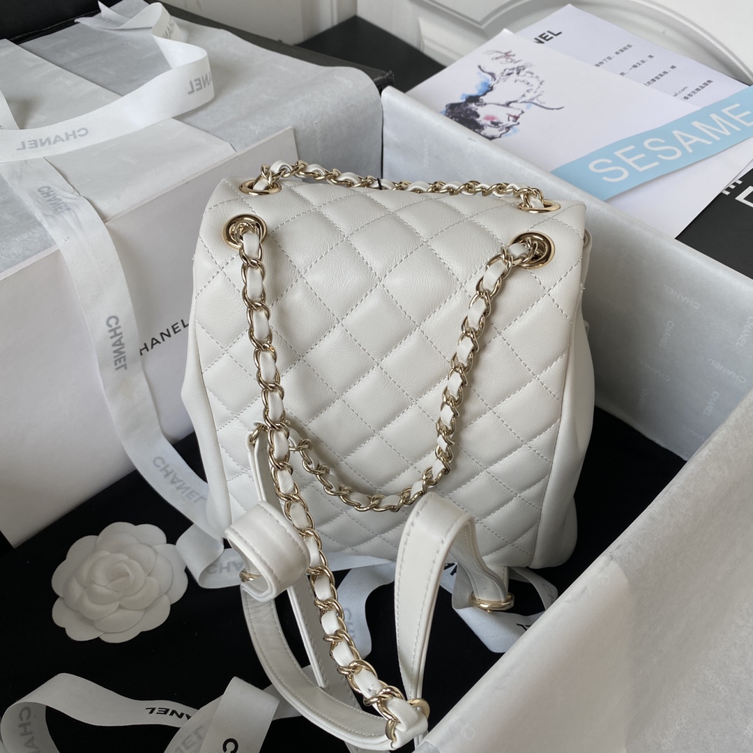 The Chanel23P super popular double backpack is very small in size, similar to the old duma and