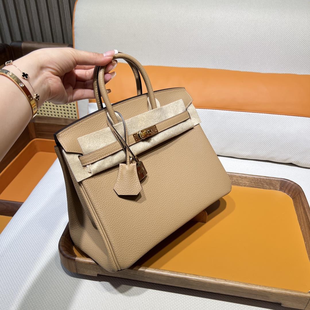 Birkin 25 Platinum Togo OM Chai Masala Milk Tea Color Inner Seam Gold Buckle Purchase Level To