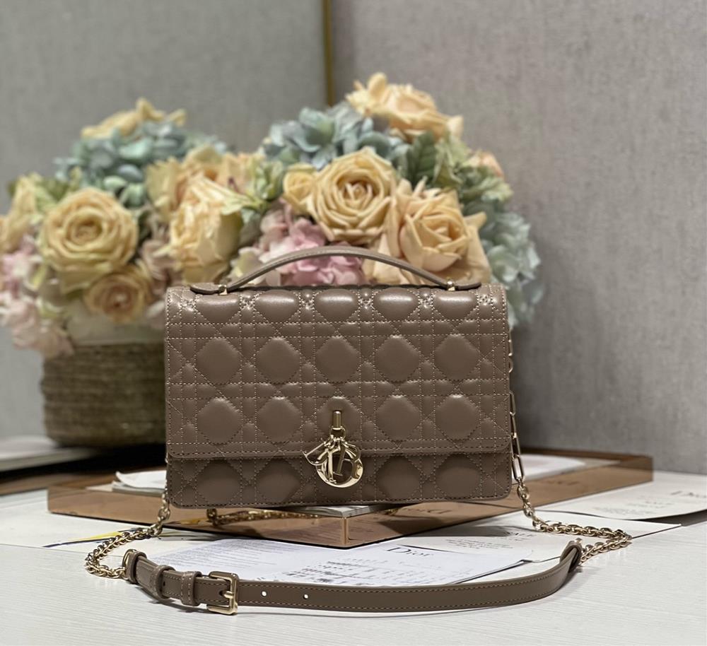 MISS DIOR handbag gray brownThis Miss Dior handbag is a new addition to the early spring 2024 collection elegant and practical Made of carefully cra