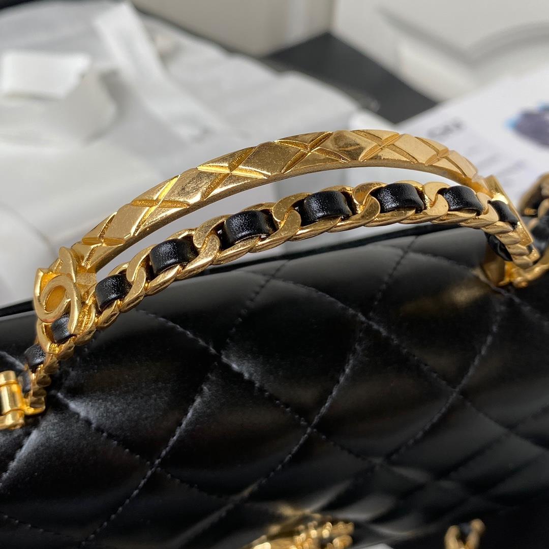 Chanel 23B new handle AS4306 leather chain and diamond pattern mandarin duck buckleWhat sp