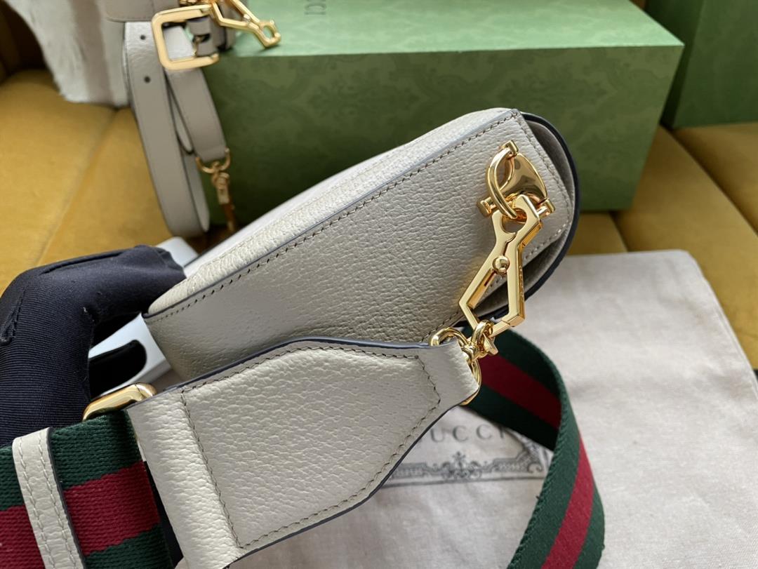 Original leather Gucci 658574PVC oat original leather horse buckle 1955 series mini handbag ad