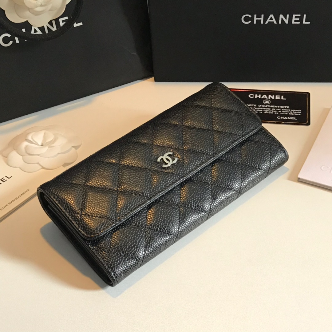 CHANEL classic cf long wallet arrival The plaid pattern of lychee pattern is very attractive Brigh