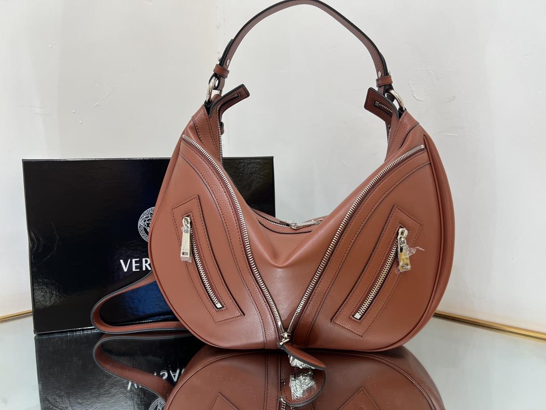 large  versace versic new crescent crescent bags crossbody or underarms crescent shape