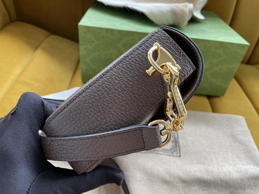 Original leather Gucci 658574 original leather with printed fabric horse buckle 1955 series mi