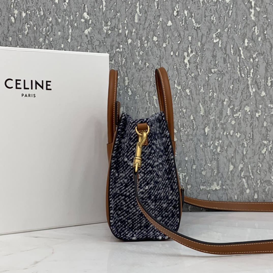 CELINE classic smiley bag floral jacquard fabric  overseas original single parallel cargo  sma