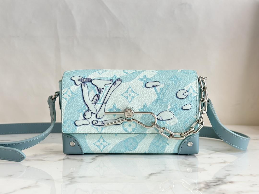 M22637 STEAMER Mini Handbag Steamer Mini Handbag is made of Monogram Aquagarden canvas and features 