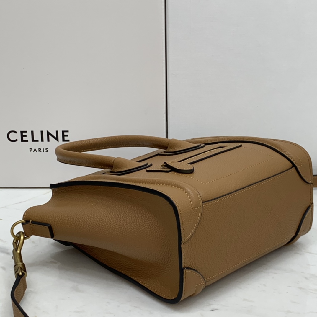 New version of CELINE smiley bag  original overseas single parallel cargo 20CM LUGGAGE calfski